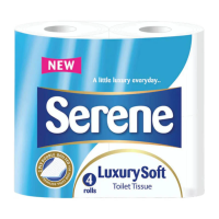 Serene Luxury Soft Toilet Roll, 2 Ply, 200 Sheets, 10 x 4 Pack/Case