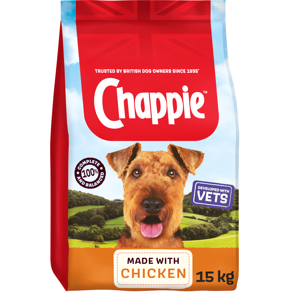 Chappie Adult Dog Complete Chicken and Wholegrain Cereal Dry Food 15kg DB08R