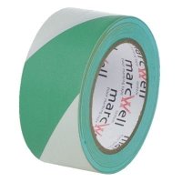 Marcwell&reg; Hazard Warning Floor Marking Tape - 50mm x 33m - Green/White
