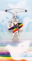 Small Wood Peace Cross 1 1/2 inch with 30 inch Cord   (12032)