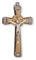 Crucifix 3 1/2  inch Metal/Swarovski Crystals   (10282)