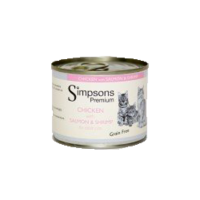Simpsons Premium Adult Cat Can - Chicken with Salmon & Shrimp 200g x 6