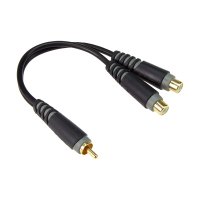 Klotz AYU-9 - Single Male RCA - Twin Female RCA Sockets