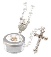 Confirmation Rosary/Imitation Pearl   (F6035)