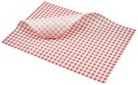 Greaseproof Paper Red Gingham Print 35 x 25cm pack of 1000