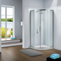 SLIMLINE CAPELLA OFFSET CURVED QUADRANT 800X1000