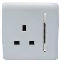 TRENDI 1 GANG 13 AMP SWITCHED SOCKET SILVER