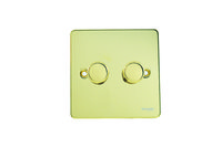 UFP 2G 2 Way 250W/VA M&LV DIMMER Polished Brass | LV0701.0140