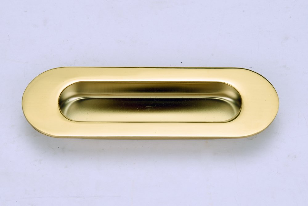 FH0030 Oval Flush Pulls 120 x 40mm Brass