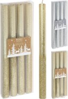 Diner Candles 25CM Set of 4 2 Assorted
