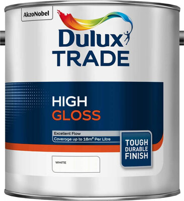 Dulux Trade High Gloss White 2.5L Paint 5089681