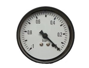 Manometer vacuum Ø63 -1/0 bar 1/4 axiaal