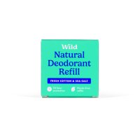 Wild Natural Deodorant Fresh Cotton & Sea Salt Refill 40g