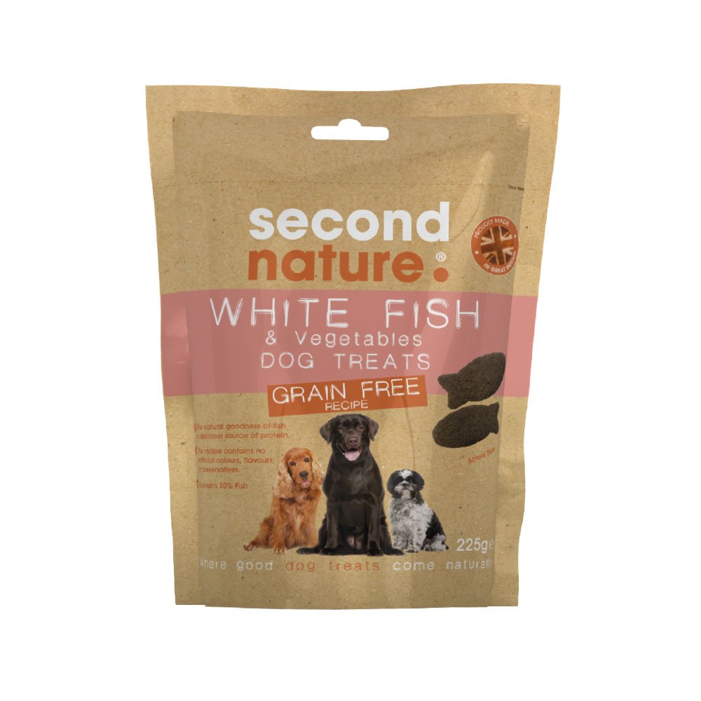 Second Nature GF02 Grain Free Fish and Vegetable Dog Treats 7x225gm