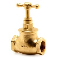 1" FEMALE TO FEMALE BRASS STOPCOCK 744F
