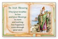Wood Post A Plaque/Saint Patrick   (85594)