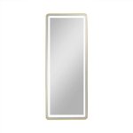 LED Modena Cheval Mirror 160 x 50cm - Gold 1