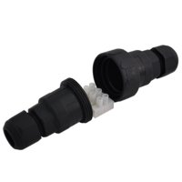 NEXUS  BLACK WEATHERPROOF IN-LINE CABLE CONNECTOR IP67 RATED 16 AMP IP67  1 MT DEPTH
