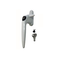 CASEMENT HANDLE 21MM LEFT WHITE