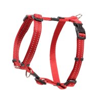 Rogz Pavement Special Adjustable H-Harness Red 11mm x 23-37cm Small - Special Order Item