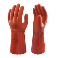 Showa 30cm PVC Coated Glove, Orange, XL
