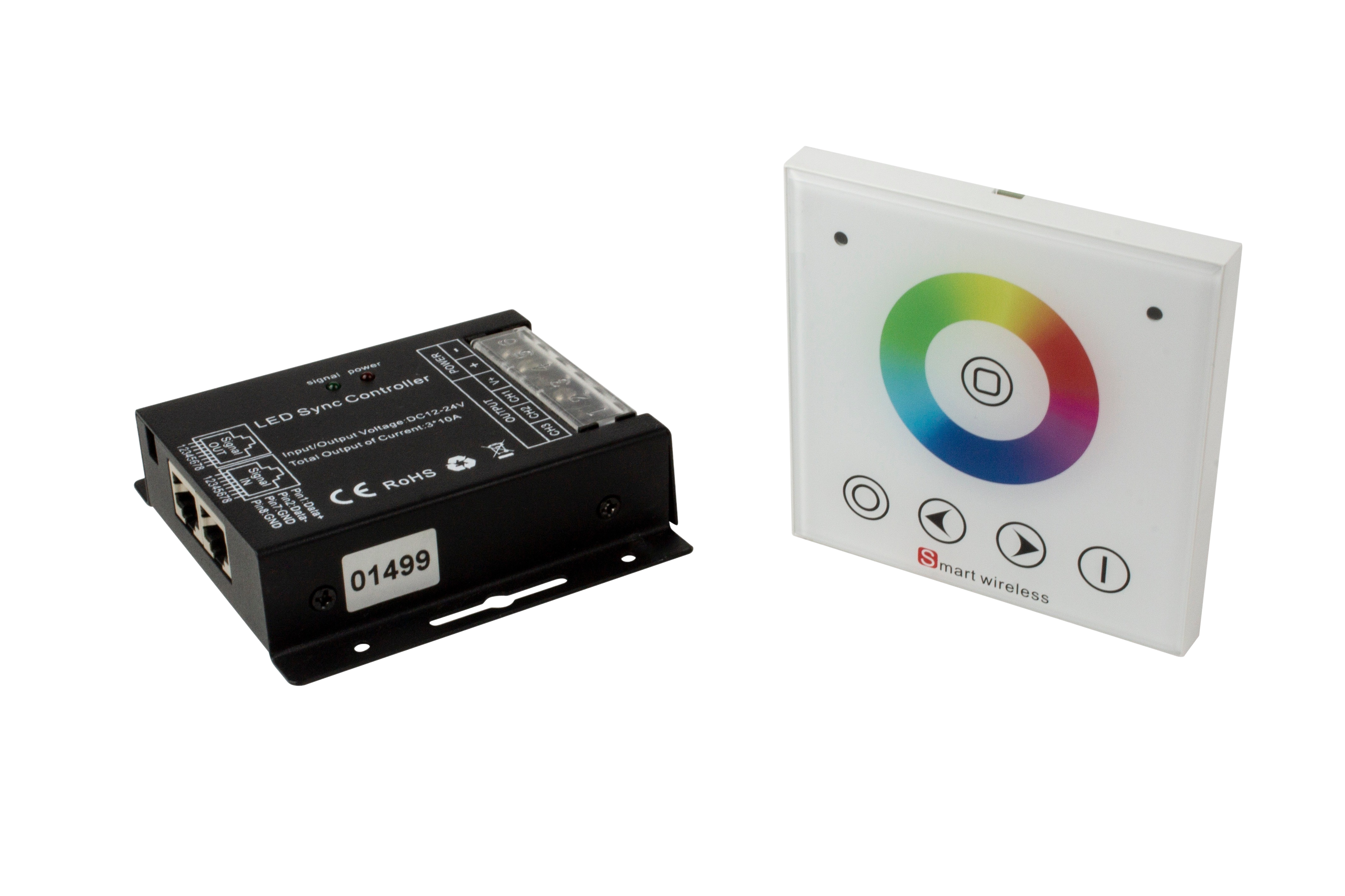 VEGAS 720W controller, IP20, RGB, with wall mounted touch panel