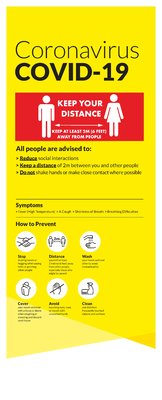 COVID-19 HSE (Ireland) Pull up banners 850mm x 2000mm