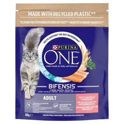 Purina One Adult Cat Salmon and Wholegrain 4 x 800g