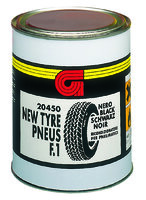 Tyre renewing black paint. 1 litre