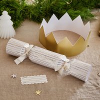 White Christmas Fill Your Own Crackers - Pack of 6