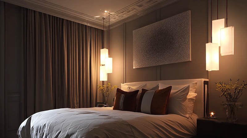 Creating mood with bedroom lighting