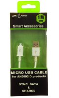 ULTRA POWER MICRO USB CABLE FOR ANDROID PRODUCTS SYNC DATA & CHARGE 1 METER
