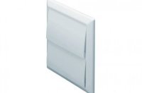 100mm CIRCULAR/RECTANGULAR DUCT 44910W EXTERNAL VENT SELF COLOUR WHITE