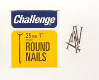 Challenge Bright Steel Round Wire Nails 25mm 225g