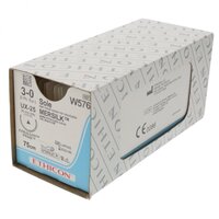 Johnson & Johnson Sutures Mersilk Circle Non Absorbable Conventional Cut   Pack 12 / 3/0 75CM 26MM W576 5/8 - DMI Dental Supplies Ireland - Next Day Delivery