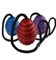 Classic Rubber Oval Ball on Rope 100mm x 1