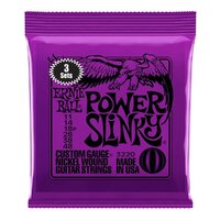 Ernie Ball Power Slinky Electric Guitar Strings, 3 Pack (11 - 48)