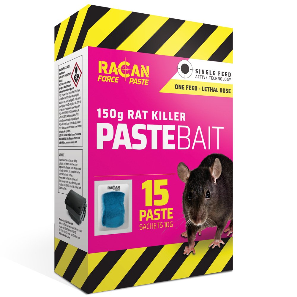 Racan Force Paste Rat Killer Pastebait 15x10g