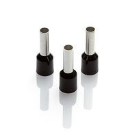 Black Pre-Insulated Ferrule 6mm2 (Pack 100) | CEF612G-100PK