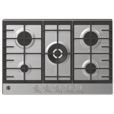 Hoover 75cm Gas Hob with Cast Iron Supports - Stainless Steel | HHG75WK3X