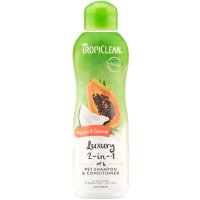 TropiClean Papaya & Coconut Luxury 2-in-1 Shampoo & Conditioner 355ml x 1
