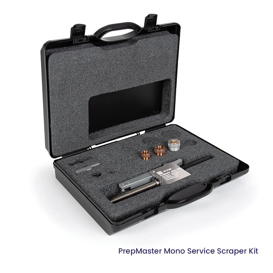 Prepmaster Mono Service Scraper Kit  Hyram c/w 20mm, 25mm & 32mm Bobbins, Large Adjustab