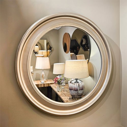 Round 90cm Mirror - Champagne
