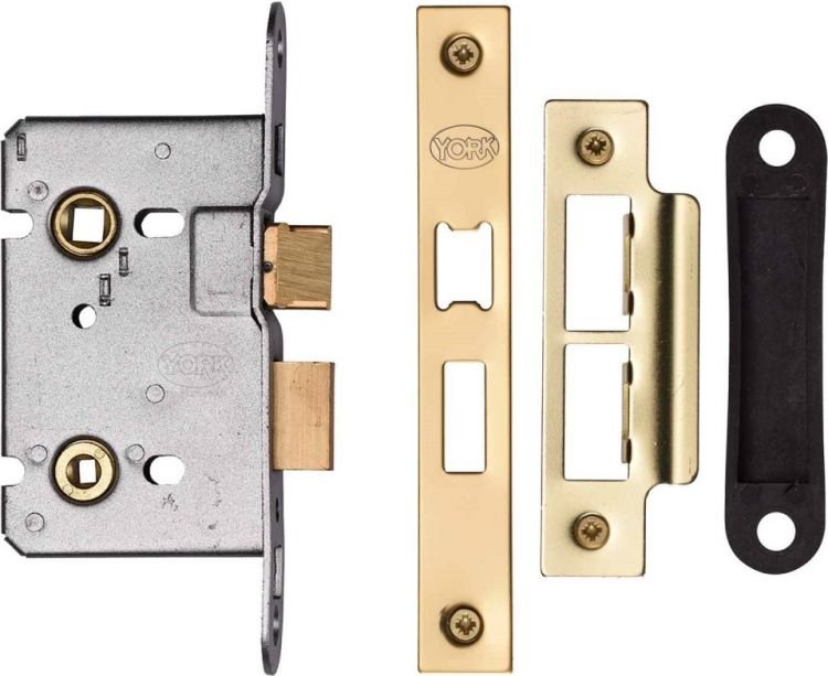 YKABL2-PB - 2.5  Arch. Brass Bathroom Lock