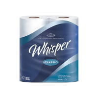 Whisper Classic Luxury Toilet Roll, 3 Ply, 40/Case