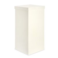 Ivory Silk Square Box With Lid 250 x 250 x 500mm - Pack of 1
