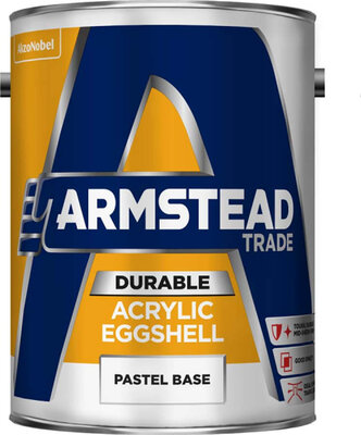 Armstead Trade Durable Acrylic Eggshell Pastel Base 5L Paint 5218593