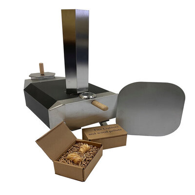 Char Outdoors No.1 Stainless Steel Wood Fired Pizza Oven for 12" Pizzas with Thermometer