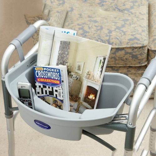 The Buckingham Easy Caddy Tray can be simply hooked onto a variety of walking frames.