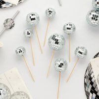 Disco Ball Food Decorations - Pack of 8
